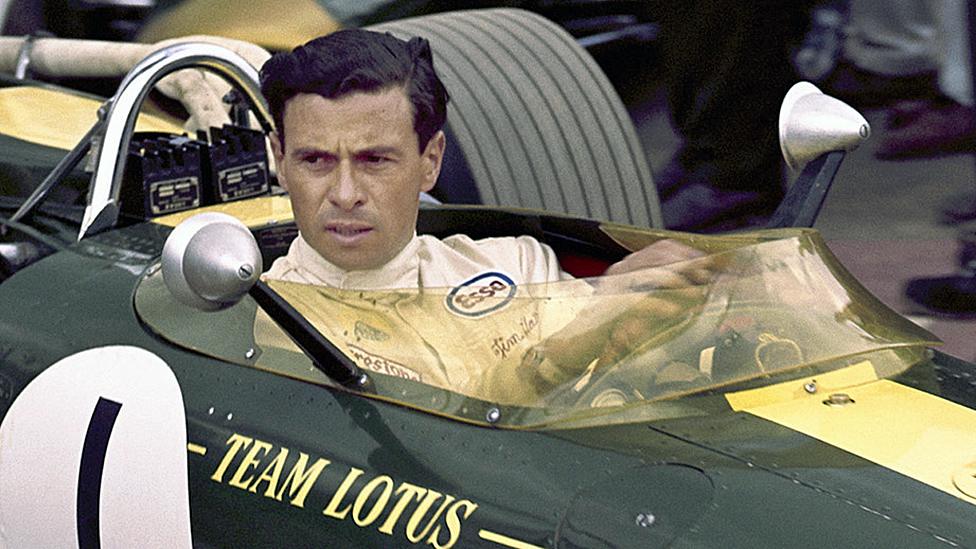 Jim Clark racing in a classic Grand Prix car