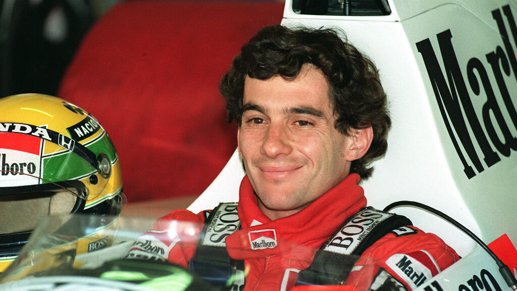 Ayrton Senna portrait close-up