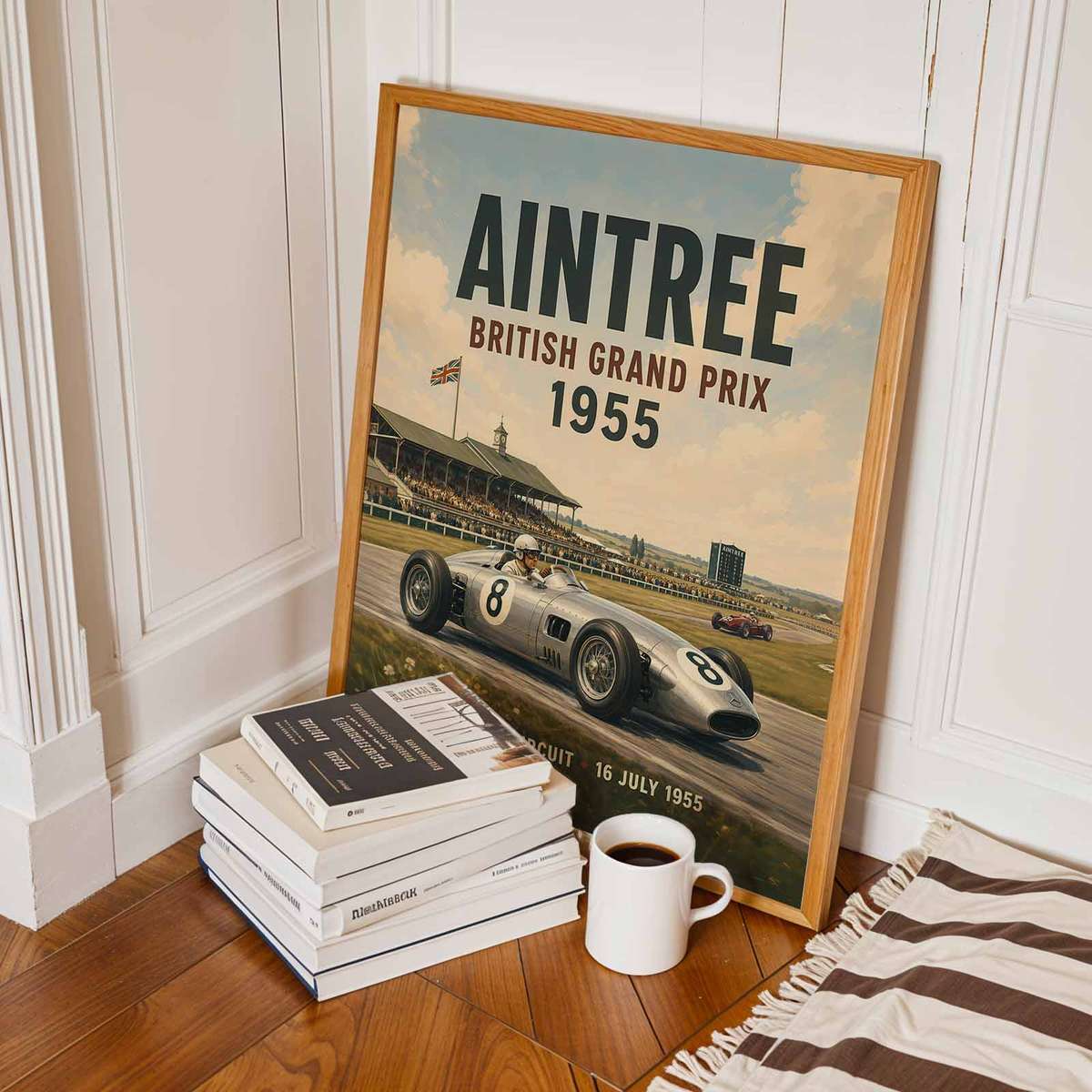 Formula 1 Grand Prix Silverstone Fans wall art showcasing speed-focused composition with trackside detail and a competitive visual character