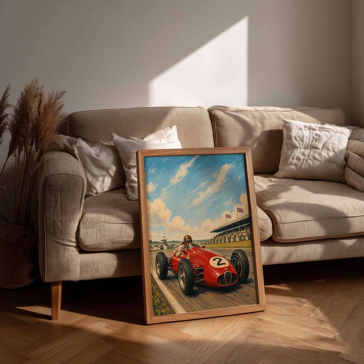 Decorative Silverstone Grand Prix artwork designed for racing enthusiasts and garage decor