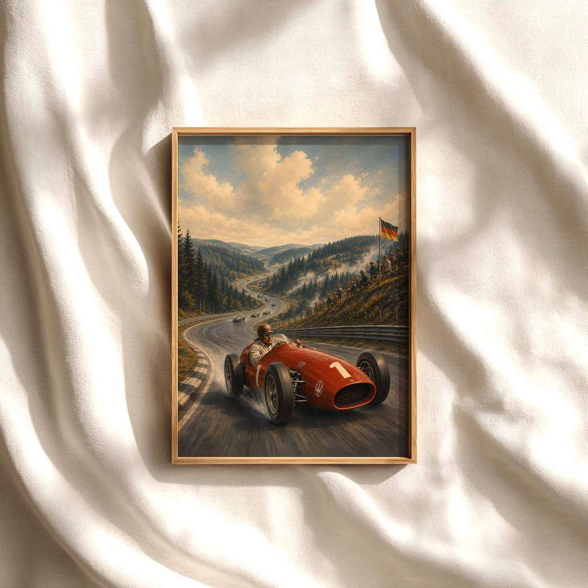 F1 Monaco Grand Prix Fans – Nürburgring 1950s Racing, F1 Wall Art, Vintage F1… Formula 1 poster displayed as motorsport wall art