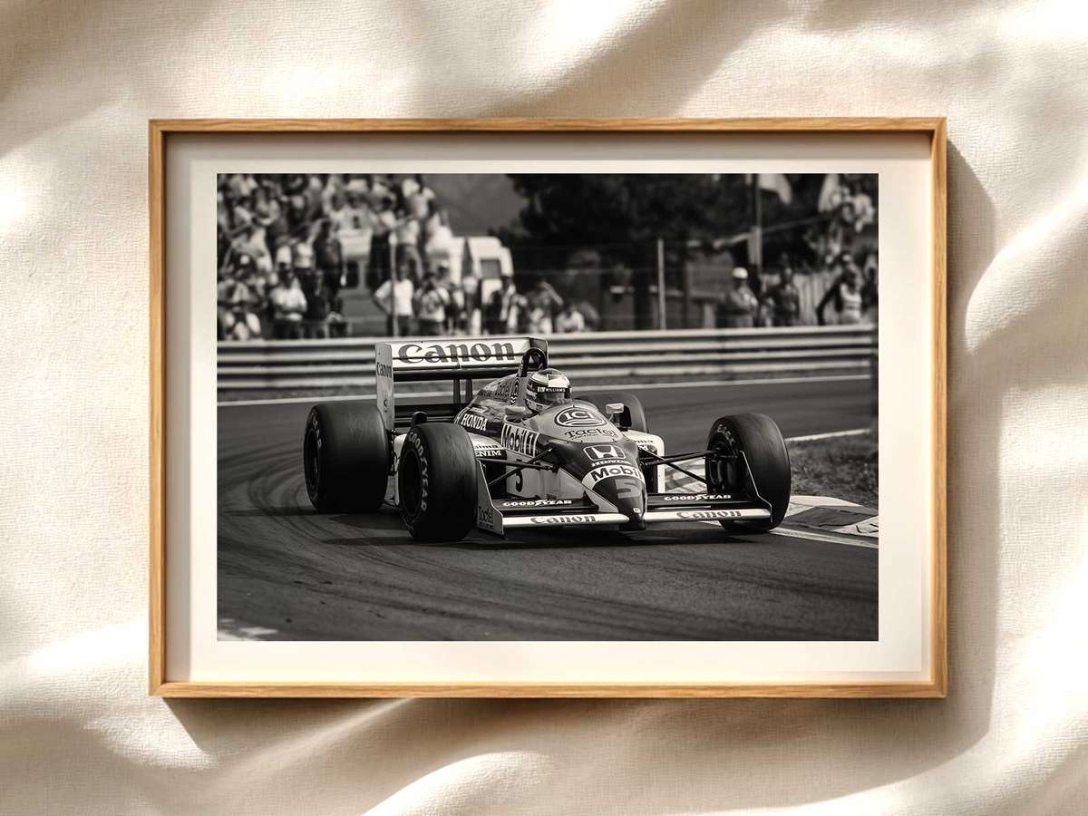 Turbo-Era Car Close-Up: Aggressive Sharpness Formula 1 poster displayed as motorsport wall art