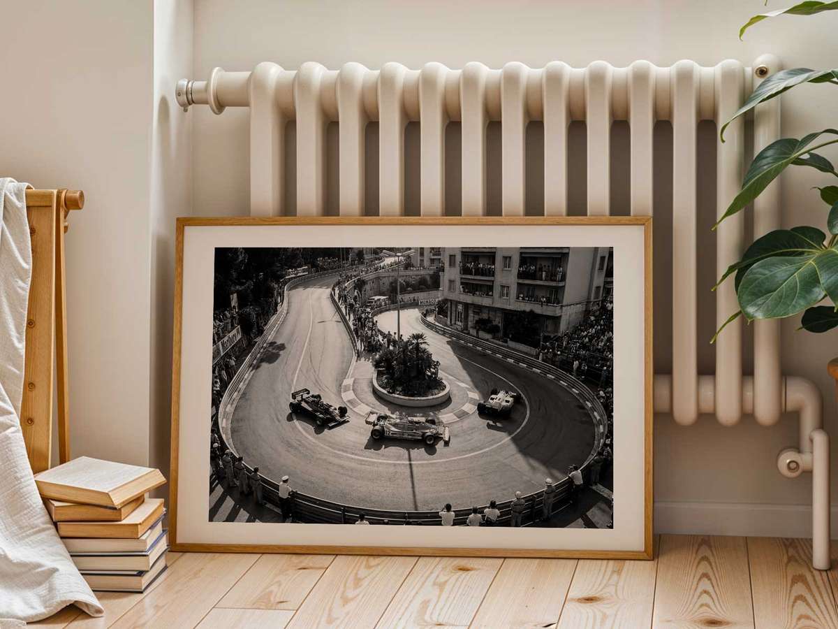 Vintage poster of F1 created for gallery wall decor