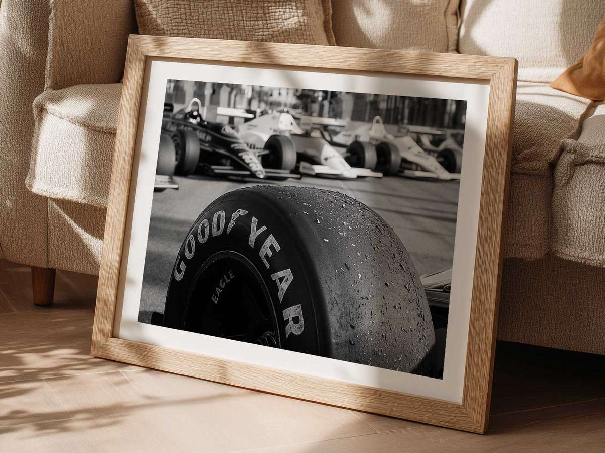 F1 Miami composition styled as poster and featuring artistic detail arranged for a strong gallery effect