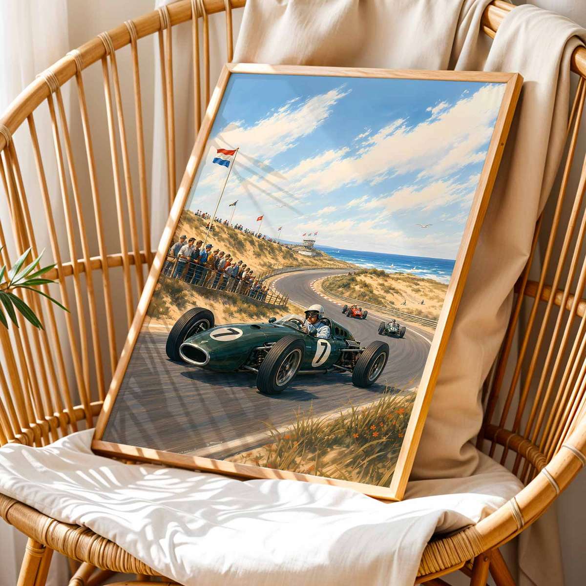 Vintage wall art of F1 Retro created for gallery wall decor