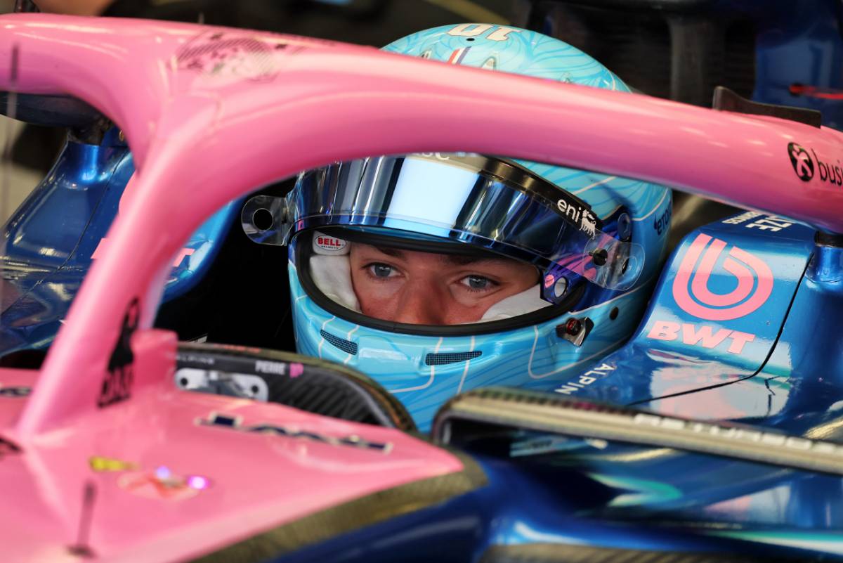 Pierre Gasly in his Formula 2 car pushing through a high-speed corner during a race weekend