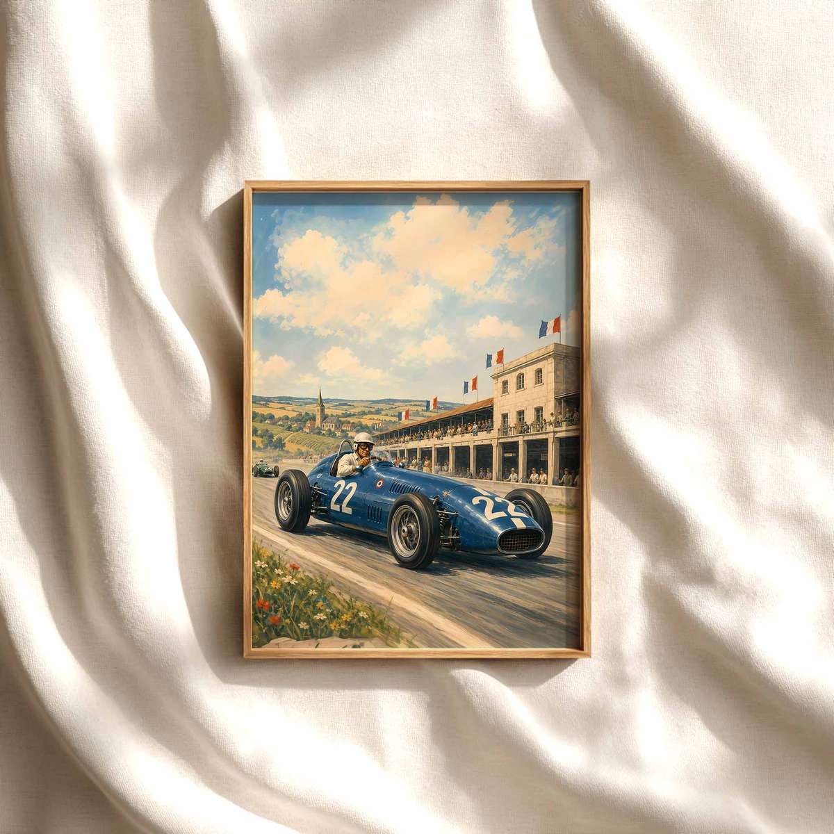 Grand Prix in Monaco Fans wall art showcasing motorsport engineering and intense visual movement and a competitive visual character