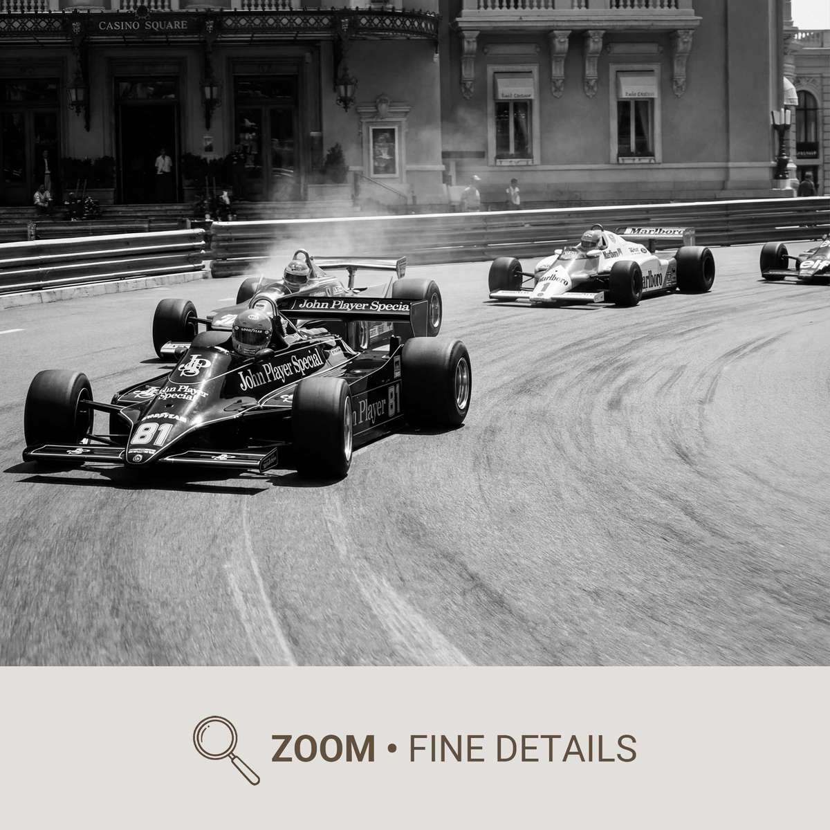 Retro poster view of Hungaroring grandstands with muted colors and distressed grain