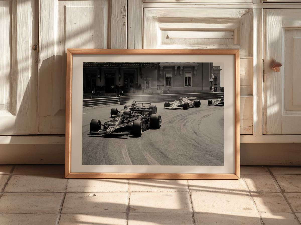 Collage-style vintage poster combining archival photos of Hungaroring with faded color blocks