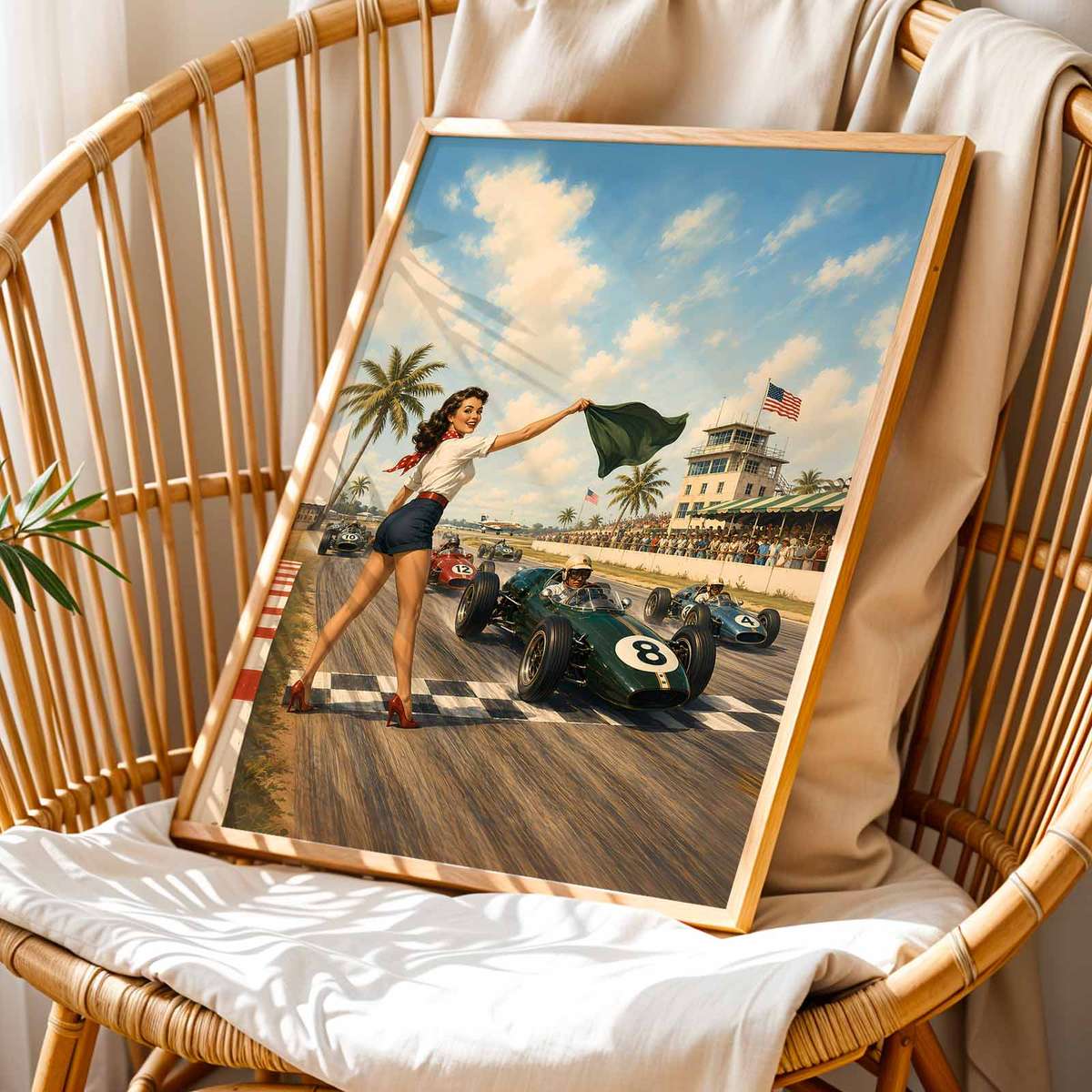 Vintage poster of Imola Italy F1 Fans created for gaming room decor