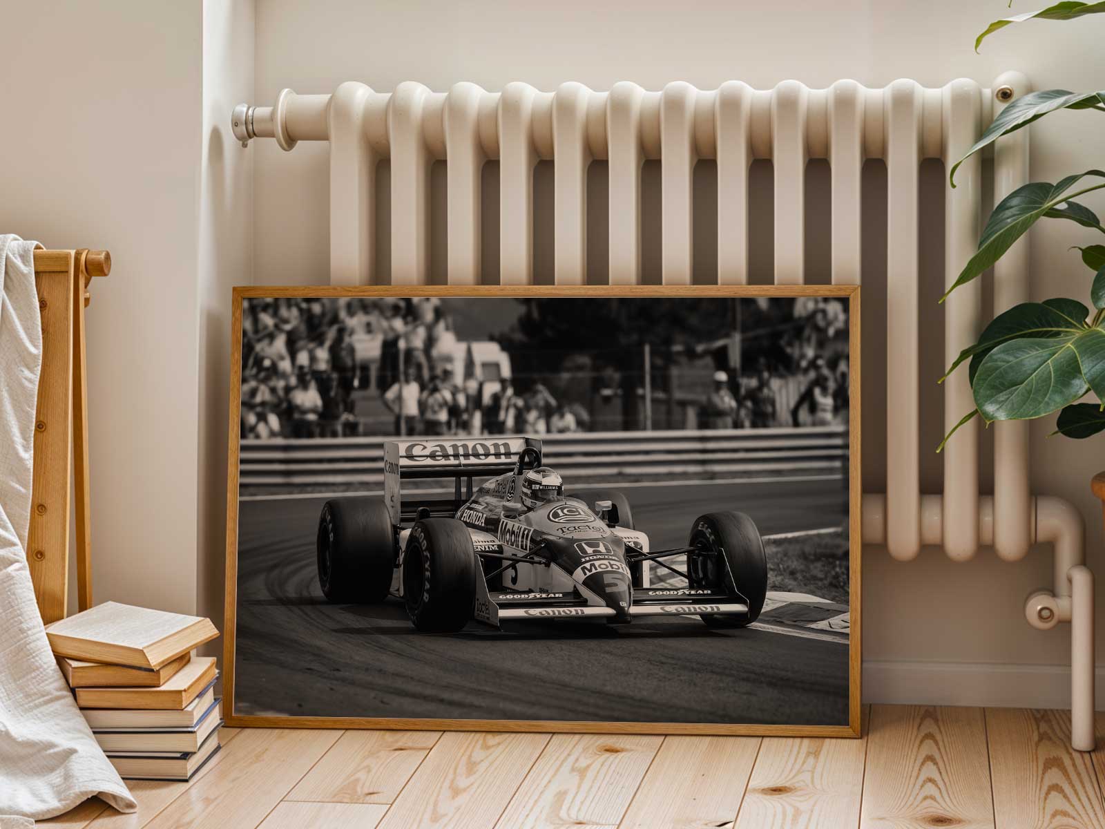 Poster of Lando Norris using bold color blocks and gradients to evoke emotional intensity and champion imagery