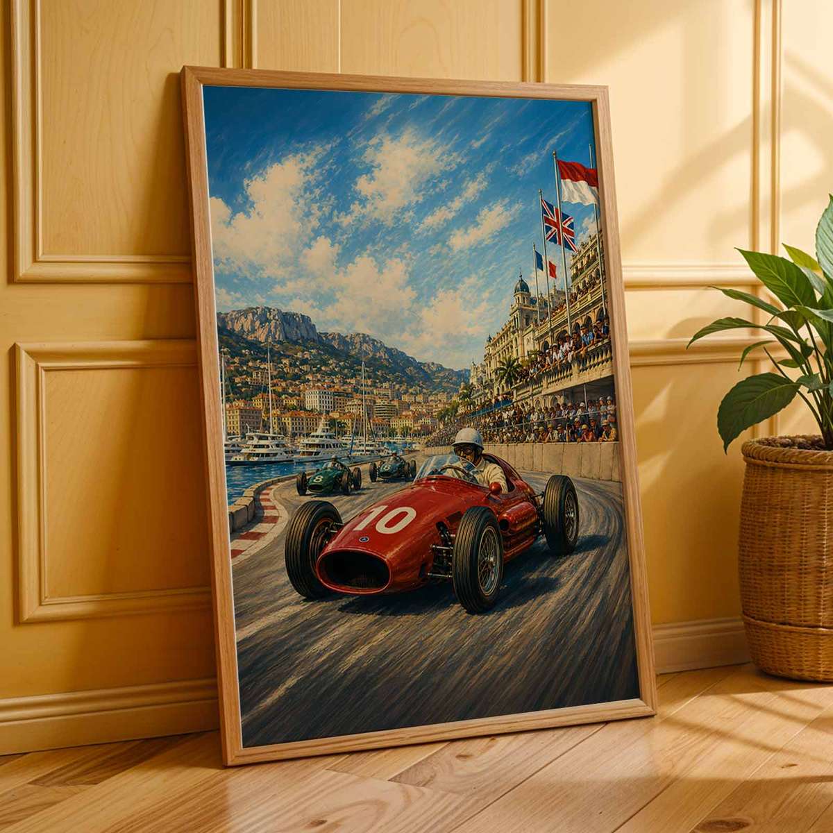 Vintage wall art of Formula 1 created for gallery wall decor