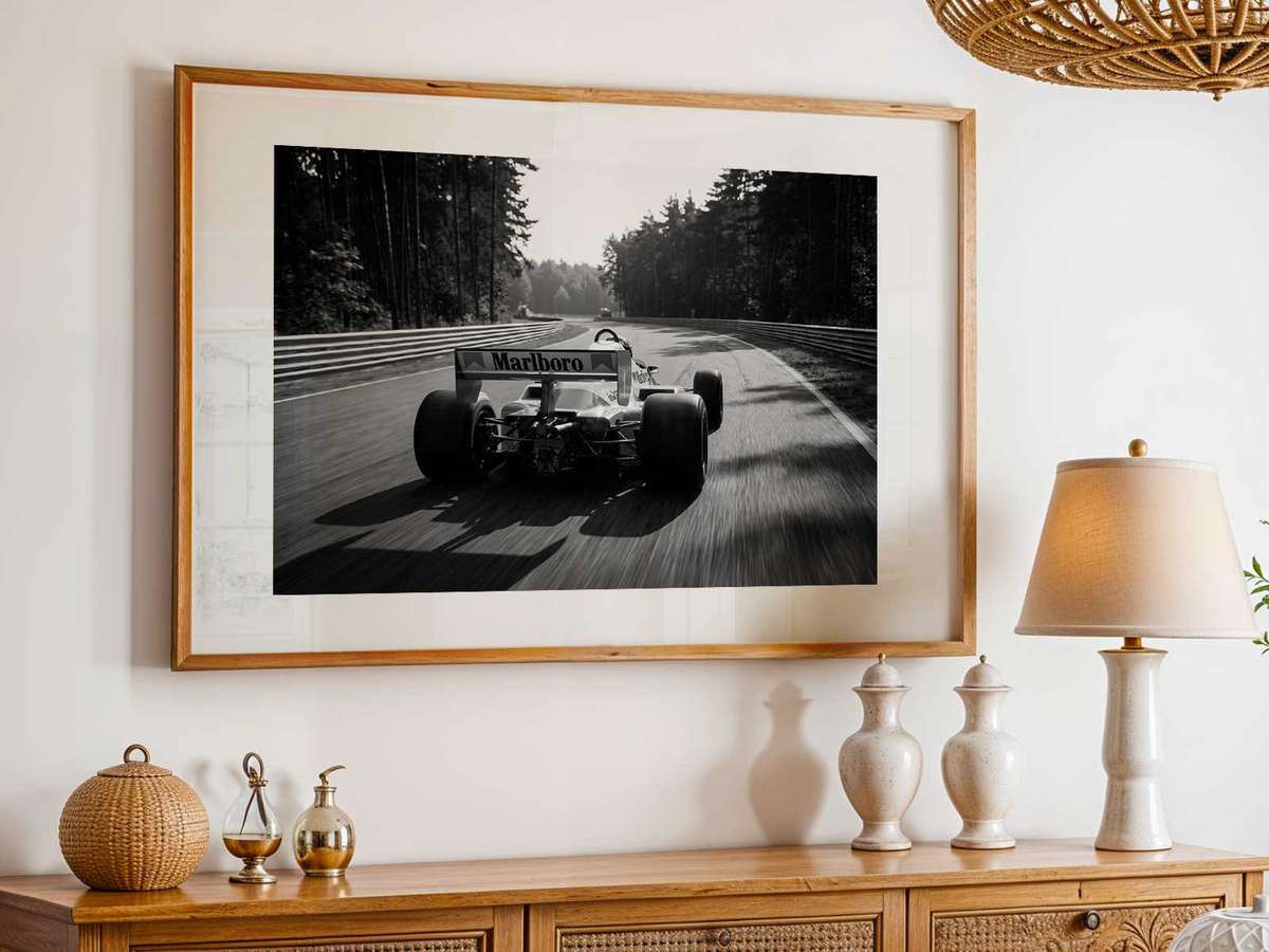Stylized wall art of Montreal F1 Race created for office decor