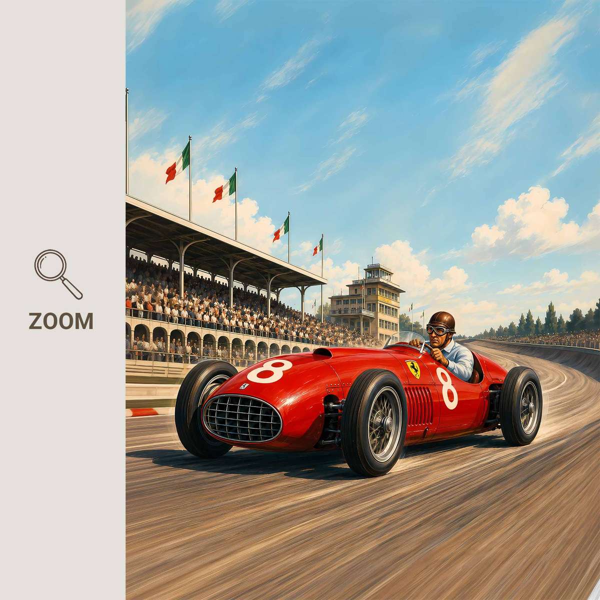 Decorative Monza Circuit artwork designed for motorcycle fans and office decor