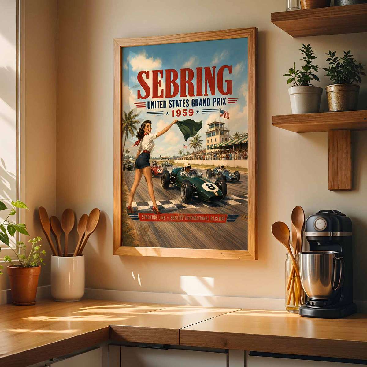 Italy Grand Prix Fans wall art combining high-speed motion and track atmosphere in a bold composition
