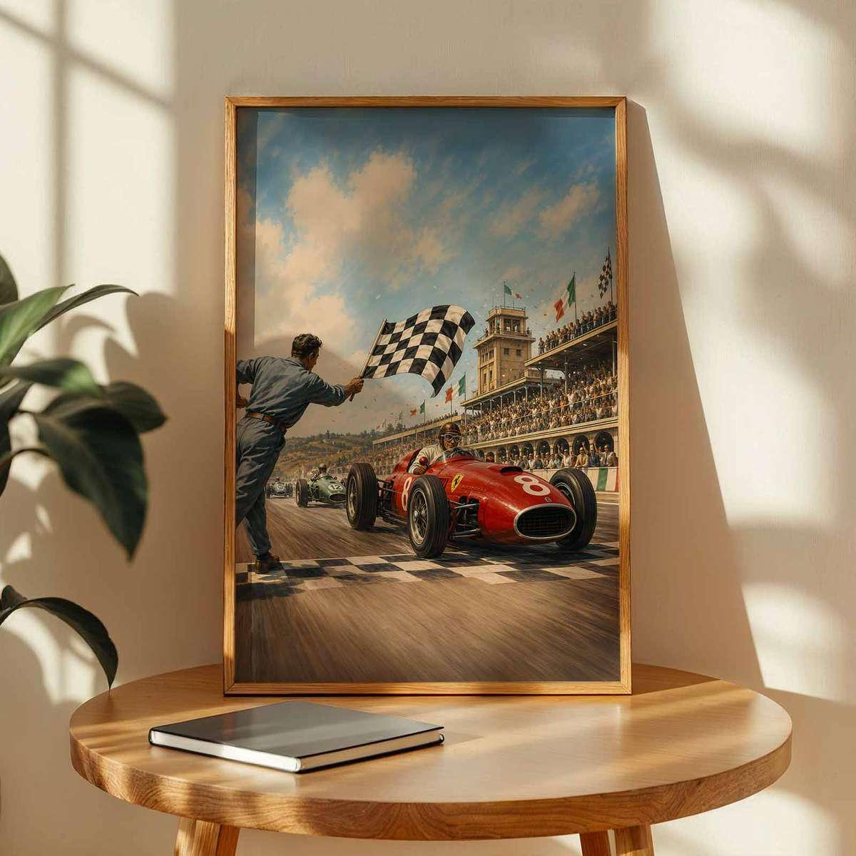 Sebring Formula 1 Fans shown in a vintage composition showcasing race action framed by a bold circuit atmosphere inspired by vintage finish line