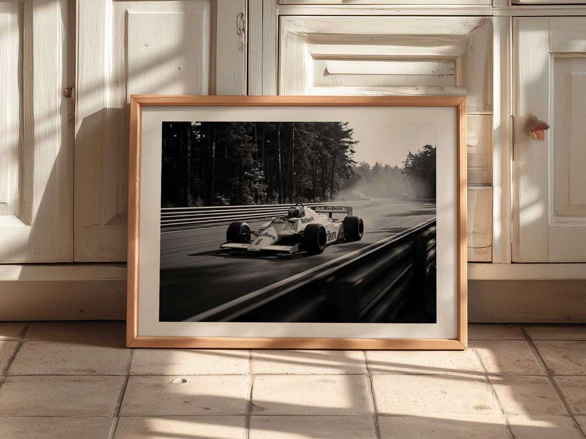 Textured portrait of a driver with emotive lighting and painterly brushstrokes emphasizing depth and character