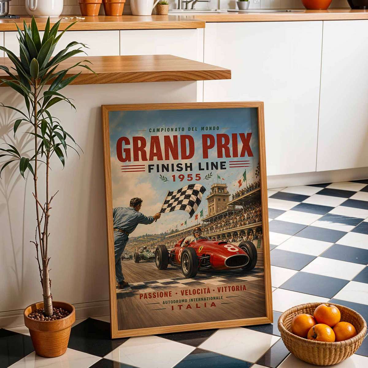 Formula 1 USA Fans decorative print featuring racing lines with dramatic circuit energy for motorsport fans