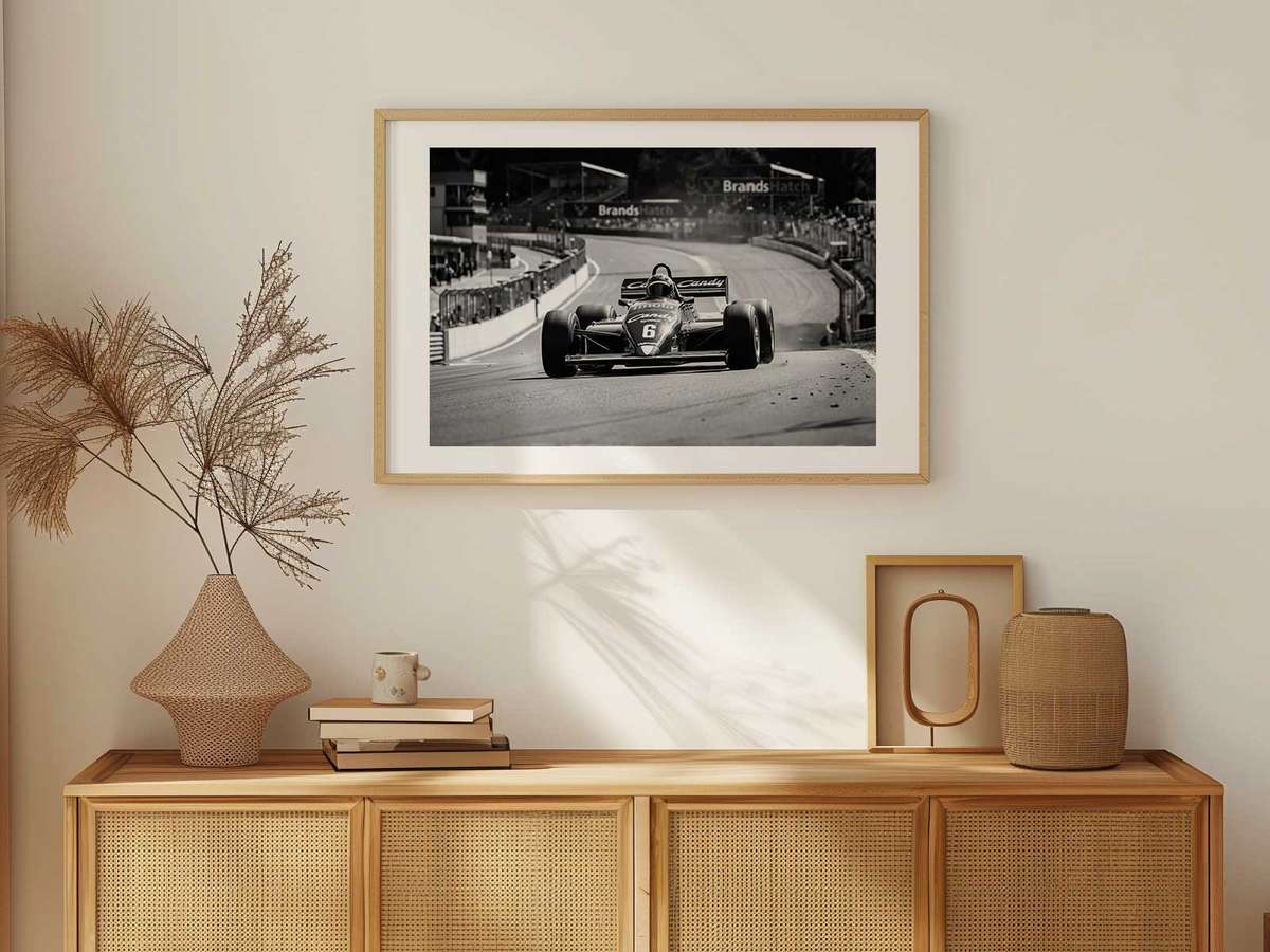 Why a Tyrrell F1 Works as Premium and a Celebration of… wall art combining motorsport engineering and intense visual movement inspired by poster bold colors sculpted silhouette in