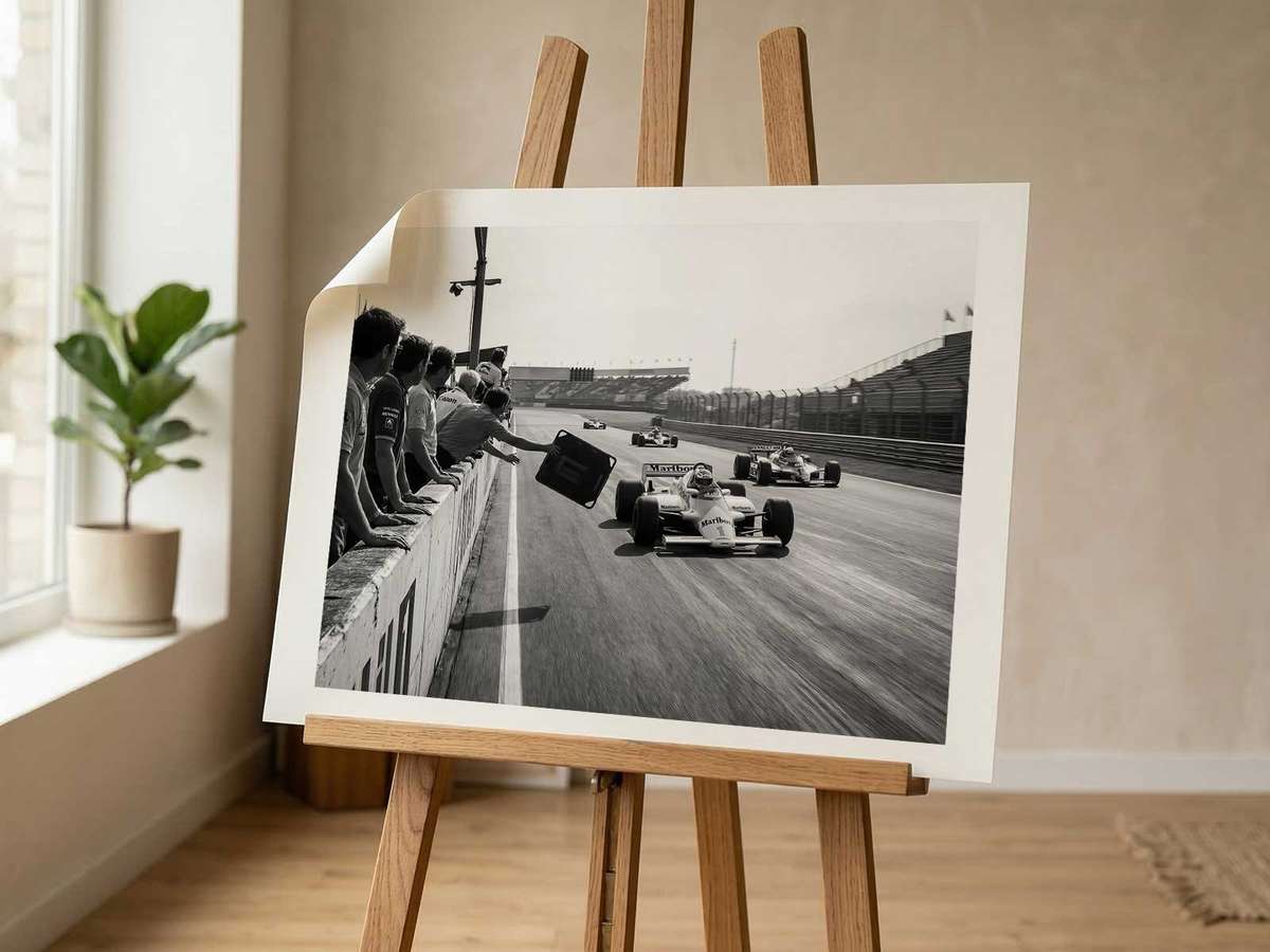 Gallery-style Why Formula 1 Work as Premium and Racing Passion artwork with decorative details for gaming room decor